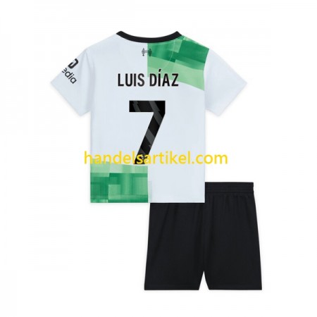 Liverpool Luis Diaz 7 Kinder Auswärts Trikotsatz 2023/24 Kurzarm